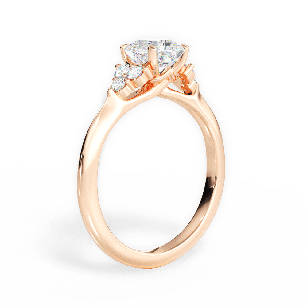 Celeste Asscher Cut Lab Grown Diamond 18Kt Rose Gold Engagement Ring - View 3