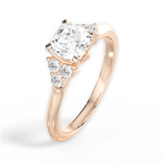 Celeste Asscher Cut Lab Grown Diamond 18Kt Rose Gold Engagement Ring - View 4