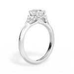 Celeste Asscher Cut Lab Grown Diamond Platinum Engagement Ring - View 2