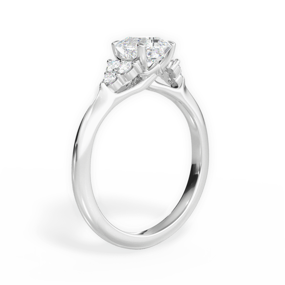 Celeste Asscher Cut Lab Grown Diamond Platinum Engagement Ring - View 2