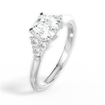 Celeste Asscher Cut Lab Grown Diamond Platinum Engagement Ring - View 3