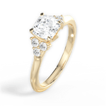 Celeste Asscher Cut Lab Grown Diamond 18Kt Yellow Gold Engagement Ring - View 3