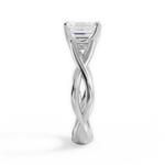Aubrey Emerald Cut Lab Grown Diamond Platinum Engagement Ring - View 3