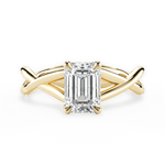Aubrey Emerald Cut Lab Grown Diamond 18Kt Yellow Gold Engagement Ring