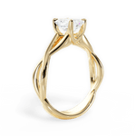 Aubrey Emerald Cut Lab Grown Diamond 18Kt Yellow Gold Engagement Ring - View 3