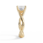 Aubrey Emerald Cut Lab Grown Diamond 18Kt Yellow Gold Engagement Ring - View 4