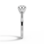 Gemma Round Cut Lab Grown Diamond Platinum Engagement Ring - View 3