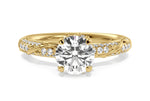 Josephine Oval Cut Lab Grown Diamond 18Kt Yellow Gold Engagement Ring