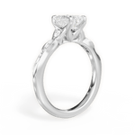 Cassie Emerald Cut Lab Grown Diamond 14Kt White Gold Engagement Ring - View 2