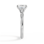 Cassie Emerald Cut Lab Grown Diamond 14Kt White Gold Engagement Ring - View 3