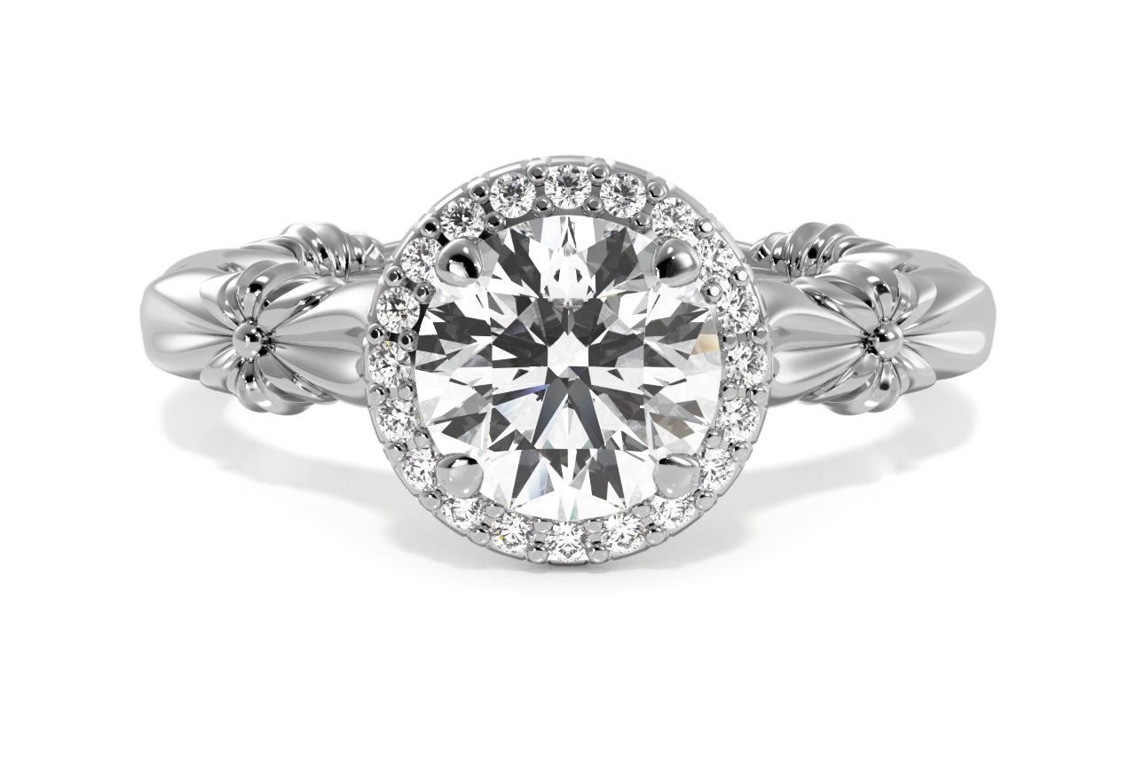 Erica Radiant Cut Lab Grown Diamond 18Kt White Gold Engagement Ring