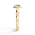 Erica Asscher Cut Lab Grown Diamond 18Kt Yellow Gold Engagement Ring - View 3