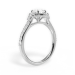 Joyce Cushion Cut Lab Grown Diamond 14Kt White Gold Engagement Ring - View 2