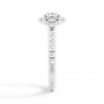 Joyce Cushion Cut Lab Grown Diamond 18Kt White Gold Engagement Ring - View 4