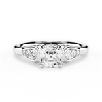 Cecilia Asscher Cut Lab Grown Diamond 14Kt White Gold Engagement Ring