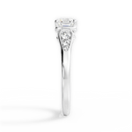Cecilia Asscher Cut Lab Grown Diamond 14Kt White Gold Engagement Ring - View 4