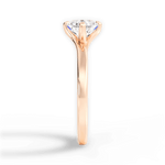 Ashley Asscher Cut Lab Grown Diamond 18Kt Rose Gold Engagement Ring - View 2