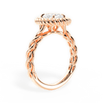 Belinda Oval Cut Lab Grown Diamond 18Kt Rose Gold Engagement Ring - View 3