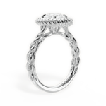 Belinda Oval Cut Lab Grown Diamond Platinum Engagement Ring - View 3