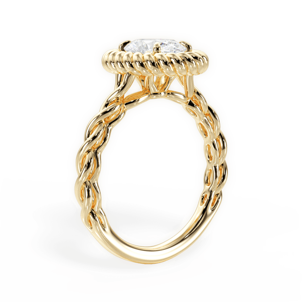 Belinda Oval Cut Lab Grown Diamond 18Kt Yellow Gold Engagement Ring - View 2