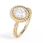 Belinda Oval Cut Lab Grown Diamond 18Kt Yellow Gold Engagement Ring - View 4