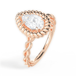 Belinda Pear Cut Lab Grown Diamond 18Kt Rose Gold Engagement Ring - View 2