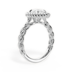 Belinda Pear Cut Lab Grown Diamond Platinum Engagement Ring - View 3