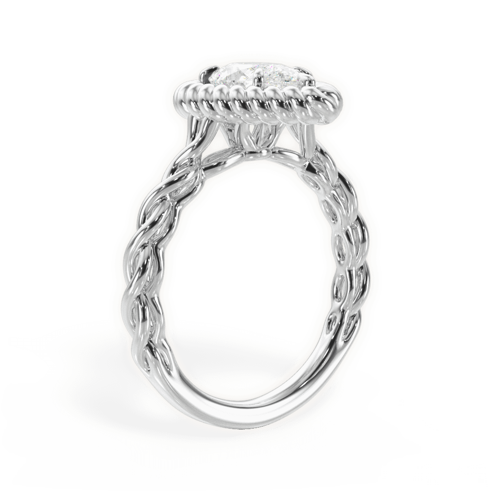 Belinda Pear Cut Lab Grown Diamond 18Kt White Gold Engagement Ring - View 3