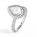 Belinda Pear Cut Lab Grown Diamond 14Kt White Gold Engagement Ring - View 4