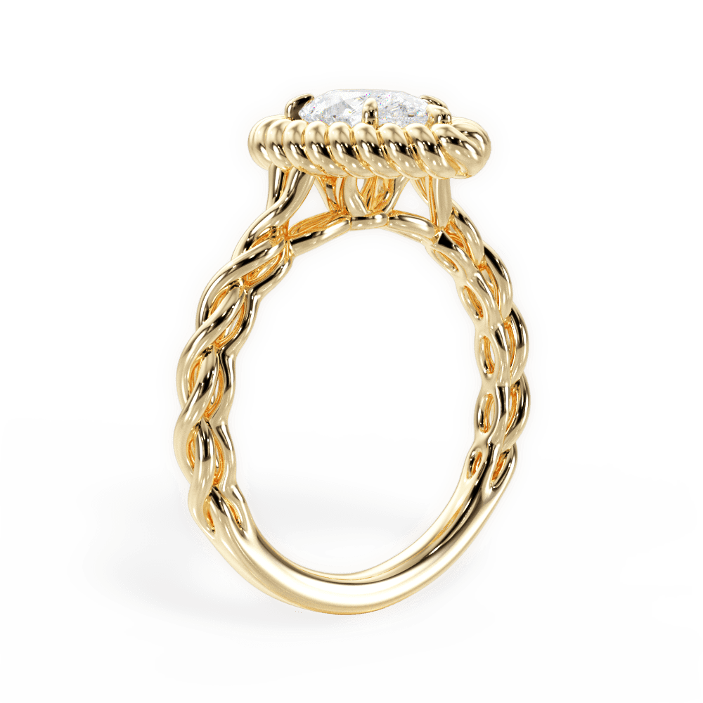 Belinda Pear Cut Lab Grown Diamond 18Kt Yellow Gold Engagement Ring - View 3