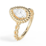 Belinda Pear Cut Lab Grown Diamond 18Kt Yellow Gold Engagement Ring - View 2