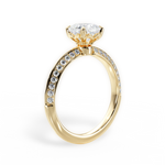 Gail Cushion Cut Lab Grown Diamond 18Kt Yellow Gold Engagement Ring - View 2