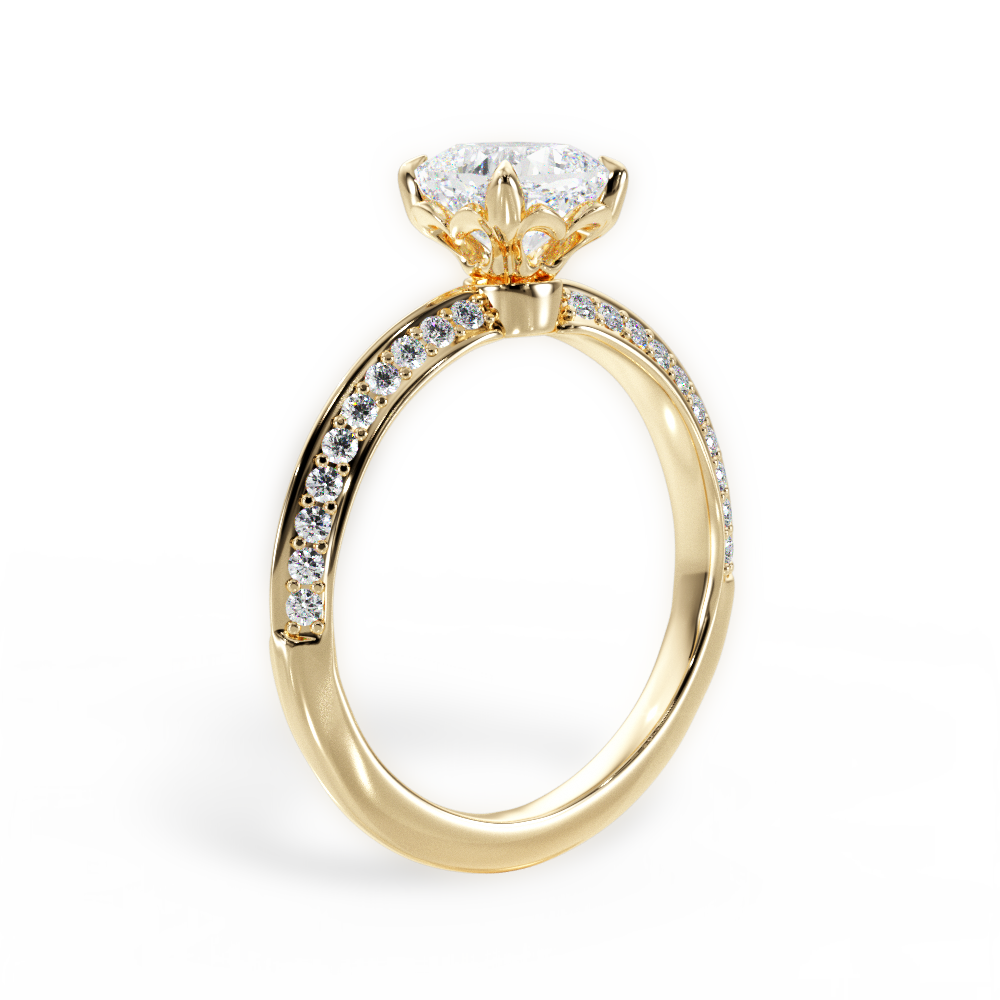 Gail Cushion Cut Lab Grown Diamond 18Kt Yellow Gold Engagement Ring - View 2