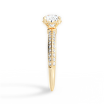 Gail Cushion Cut Lab Grown Diamond 18Kt Yellow Gold Engagement Ring - View 3