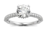 Lisa Round Cut Lab Grown Diamond 18Kt White Gold Engagement Ring - View 3