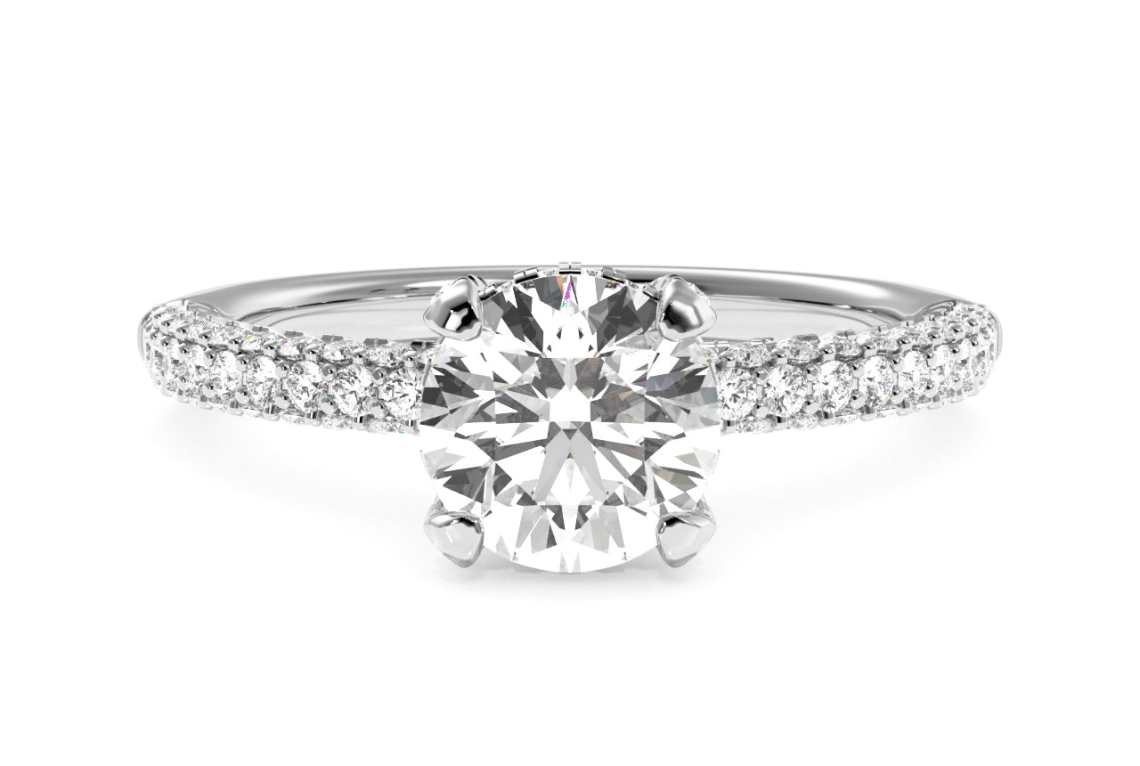 Lisa Radiant Cut Lab Grown Diamond 14Kt White Gold Engagement Ring