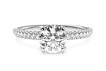 Lisa Cushion Cut Lab Grown Diamond 14Kt White Gold Engagement Ring