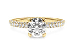 Lisa Cushion Cut Lab Grown Diamond 18Kt Yellow Gold Engagement Ring