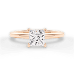 Cara Princess Cut Lab Grown Diamond 18Kt Rose Gold Engagement Ring