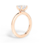 Cara Princess Cut Lab Grown Diamond 18Kt Rose Gold Engagement Ring - View 3