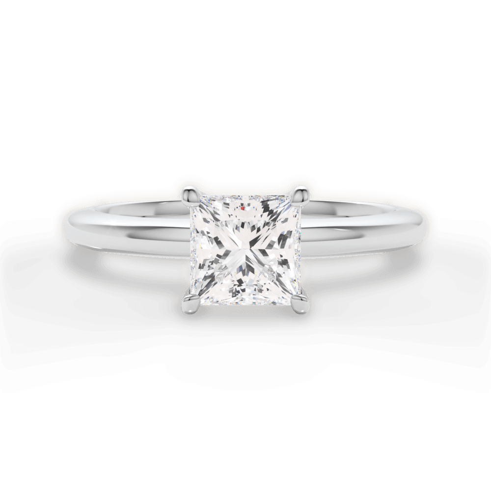 Cara Princess Cut Lab Grown Diamond Platinum Engagement Ring