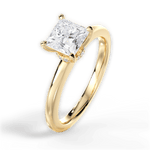 Cara Princess Cut Lab Grown Diamond 18Kt Yellow Gold Engagement Ring - View 4