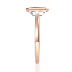 Molly radiant lab diamond engagement ring in 18k rose gold - view 3