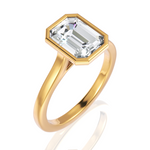 Molly radiant lab diamond engagement ring in 18k yellow gold - view 3
