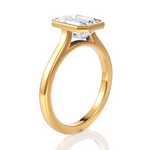 Molly emerald lab diamond engagement ring in 14k yellow gold - view 4
