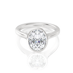 Molly oval lab diamond engagement ring in 14k white gold