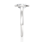 Molly oval lab diamond engagement ring in platinum - view 4