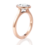 Molly oval lab diamond engagement ring in 18k rose gold - view 3
