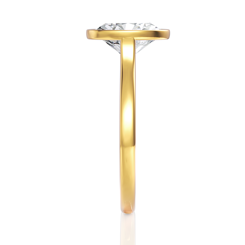 Molly oval lab diamond engagement ring in 18k yellow gold - view 4