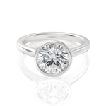 Molly round lab diamond engagement ring in 14k white gold